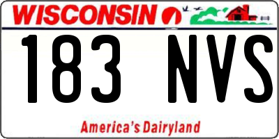 WI license plate 183NVS