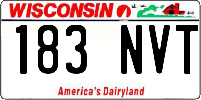 WI license plate 183NVT