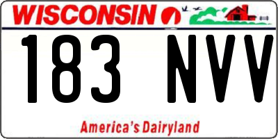 WI license plate 183NVV
