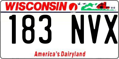 WI license plate 183NVX