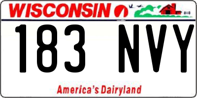 WI license plate 183NVY