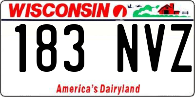 WI license plate 183NVZ