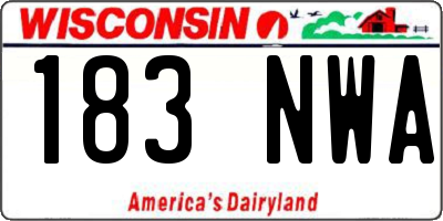 WI license plate 183NWA
