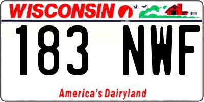 WI license plate 183NWF