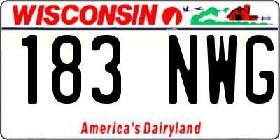 WI license plate 183NWG
