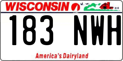 WI license plate 183NWH