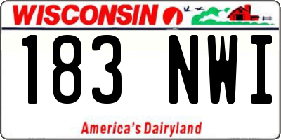 WI license plate 183NWI