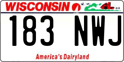 WI license plate 183NWJ