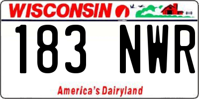 WI license plate 183NWR