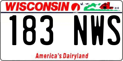 WI license plate 183NWS