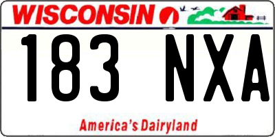 WI license plate 183NXA