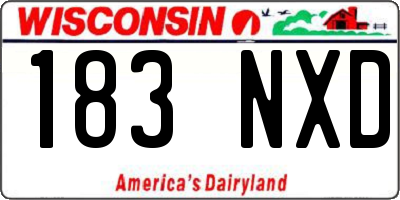 WI license plate 183NXD