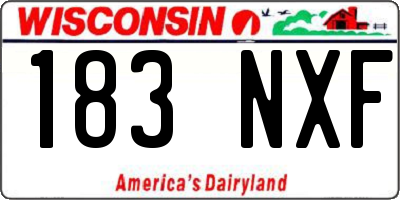 WI license plate 183NXF