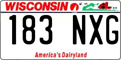 WI license plate 183NXG