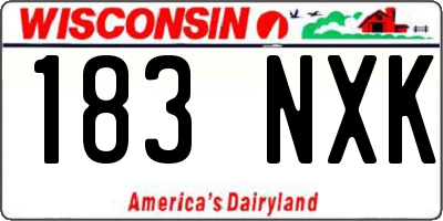 WI license plate 183NXK