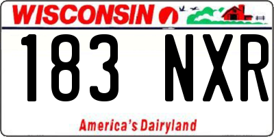 WI license plate 183NXR