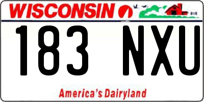 WI license plate 183NXU