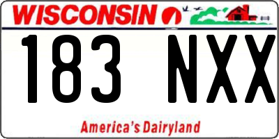 WI license plate 183NXX
