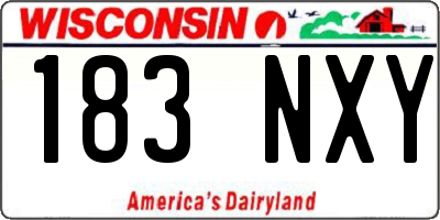 WI license plate 183NXY
