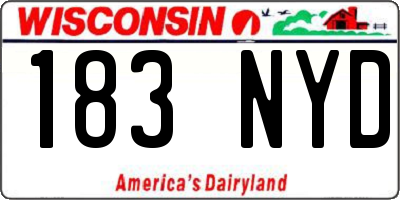WI license plate 183NYD