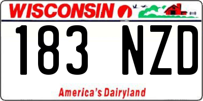 WI license plate 183NZD