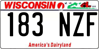 WI license plate 183NZF