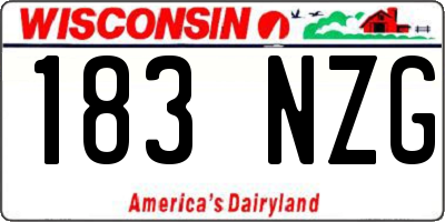 WI license plate 183NZG