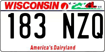 WI license plate 183NZQ
