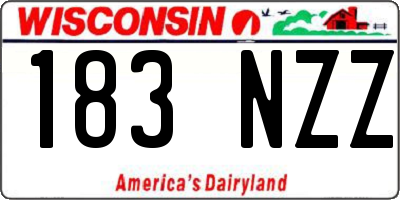 WI license plate 183NZZ