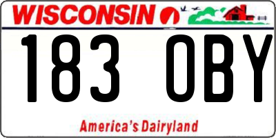 WI license plate 183OBY