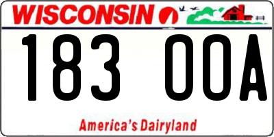 WI license plate 183OOA