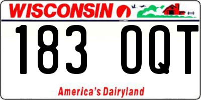 WI license plate 183OQT