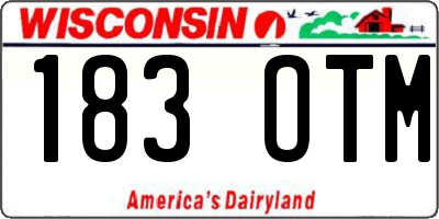 WI license plate 183OTM