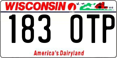 WI license plate 183OTP