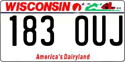 WI license plate 183OUJ