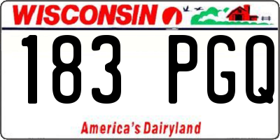 WI license plate 183PGQ