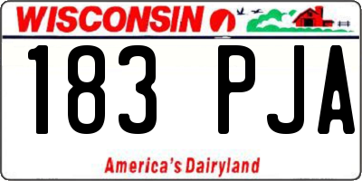 WI license plate 183PJA