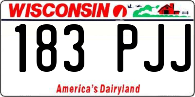 WI license plate 183PJJ