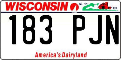 WI license plate 183PJN