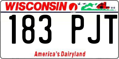 WI license plate 183PJT