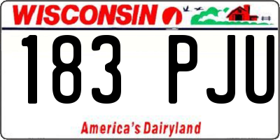WI license plate 183PJU