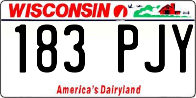 WI license plate 183PJY