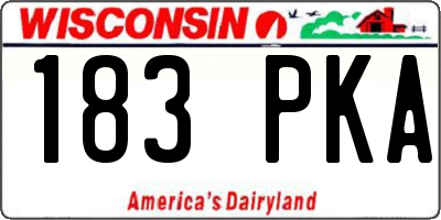 WI license plate 183PKA