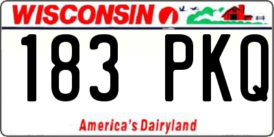 WI license plate 183PKQ