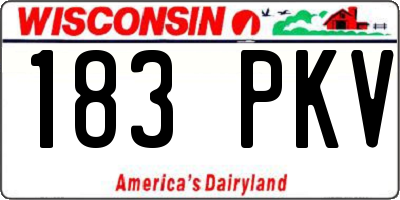 WI license plate 183PKV