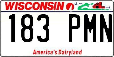 WI license plate 183PMN