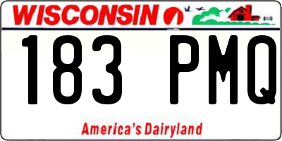 WI license plate 183PMQ