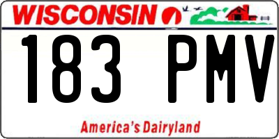 WI license plate 183PMV