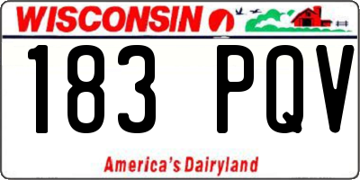 WI license plate 183PQV