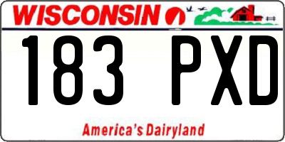 WI license plate 183PXD